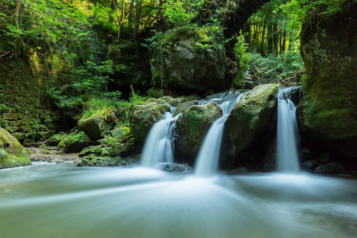 framedposter-print-falling-water-in-the-wood