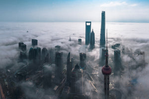 aluminium-print-shanghai-in-the-fog-from-above