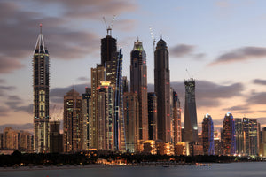 framedposter-print-skyline-dubai-at-sunset
