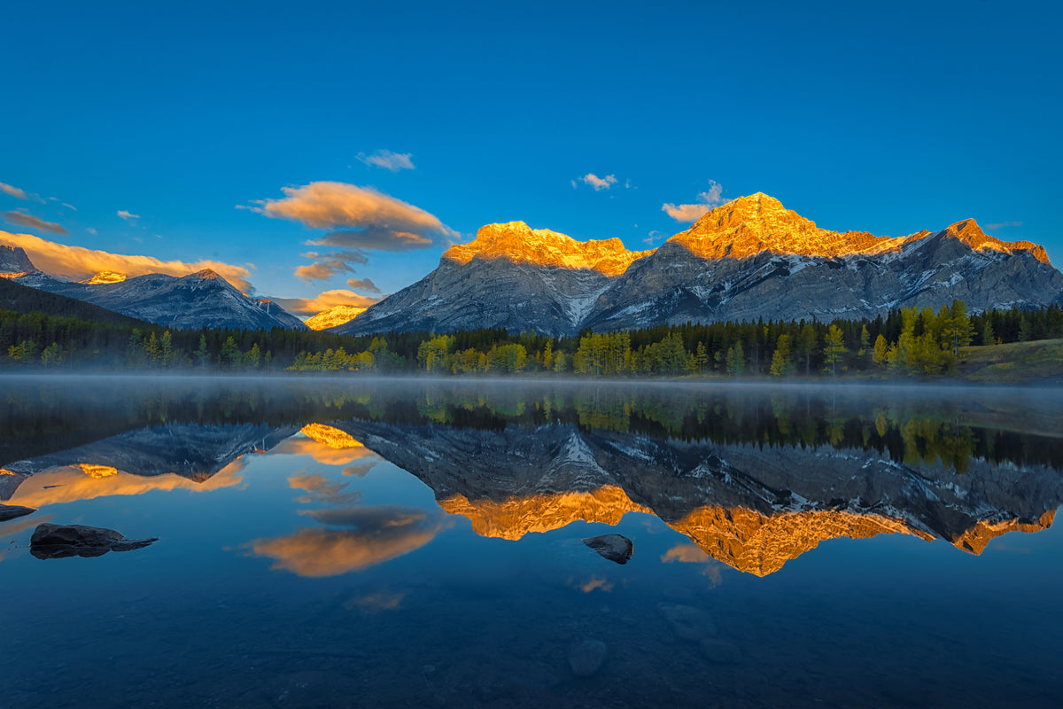 3-piece-aluminium-print-a-perfect-morning-in-canadian-rockies