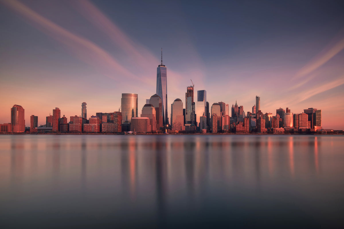 3-piece-aluminium-print-lower-manhattan-at-dusk