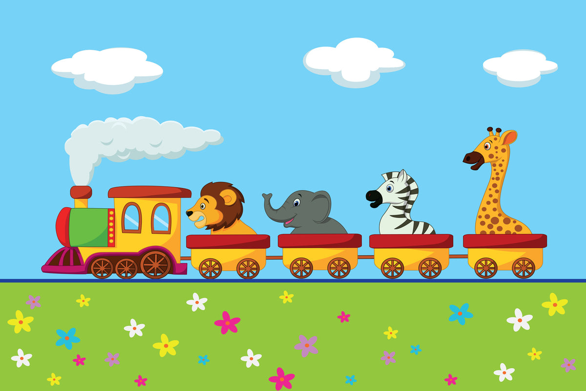 3-piece-acrylic-print-animal-train