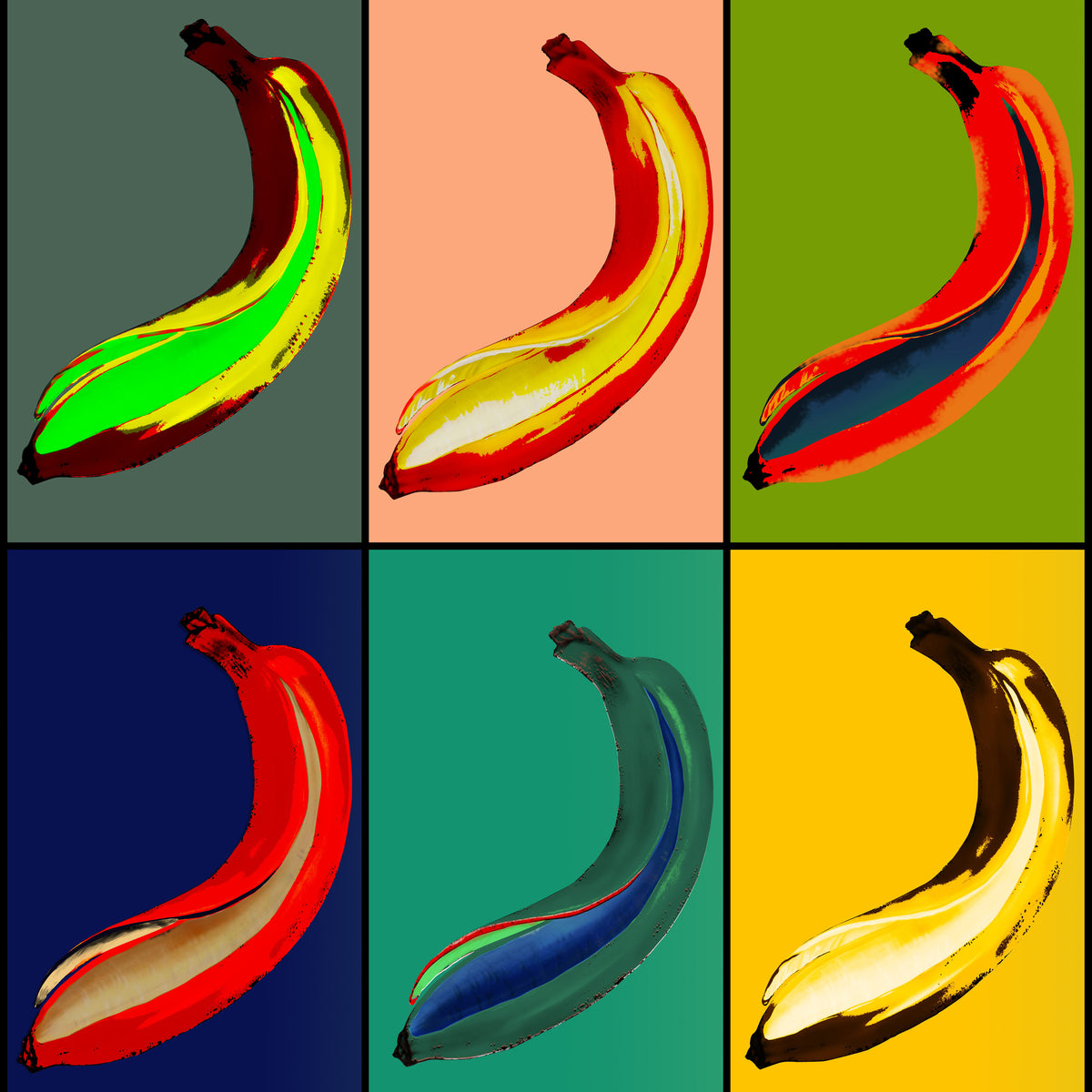9-piece-canvas-print-colorful-bananas