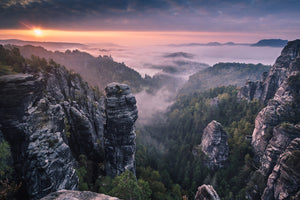 aluminium-print-sunrise-on-the-rocks