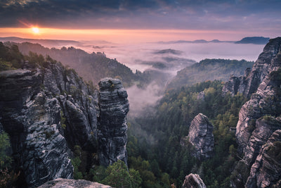 poster-print-sunrise-on-the-rocks